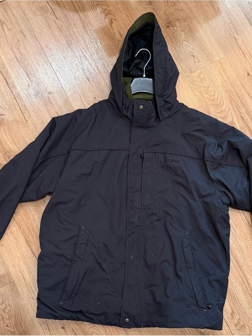 L.L. Bean Men's Black Hooded Performance Jacket